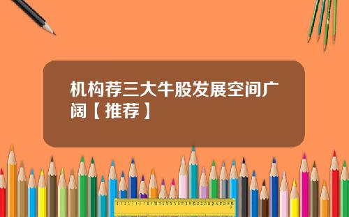 机构荐三大牛股发展空间广阔【推荐】