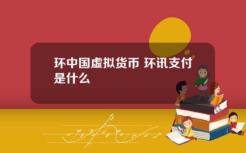 环中国虚拟货币 环讯支付是什么