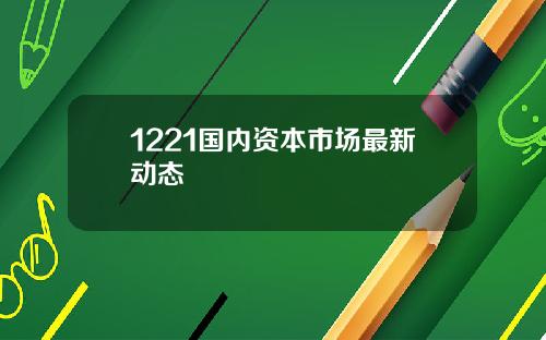1221国内资本市场最新动态