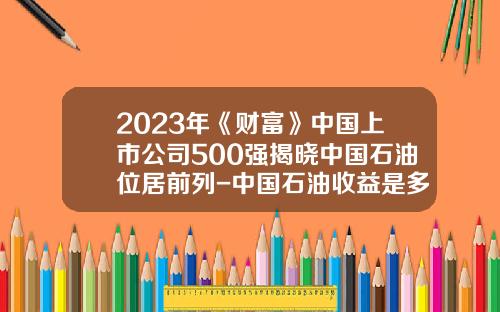 2023年《财富》中国上市公司500强揭晓中国石油位居前列-中国石油收益是多少