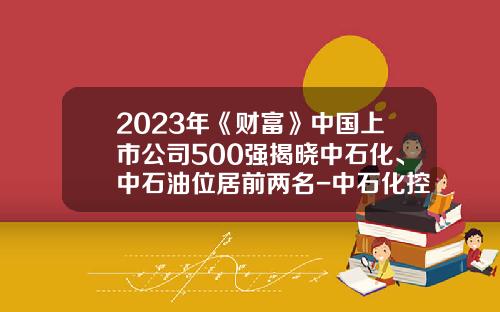 2023年《财富》中国上市公司500强揭晓中石化、中石油位居前两名-中石化控股上市公司