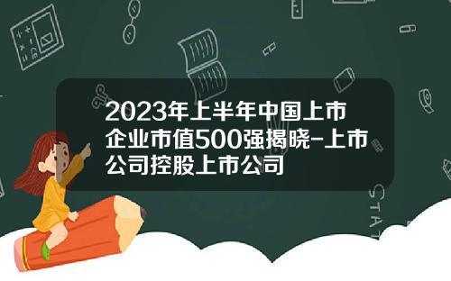 2023年上半年中国上市企业市值500强揭晓-上市公司控股上市公司