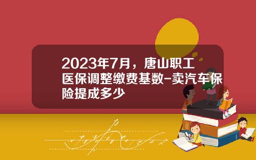 2023年7月，唐山职工医保调整缴费基数-卖汽车保险提成多少