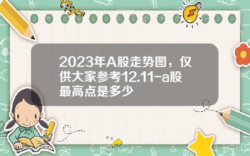 2023年A股走势图，仅供大家参考12.11-a股最高点是多少