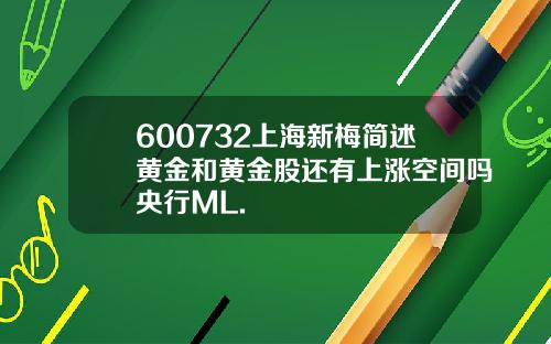 600732上海新梅简述黄金和黄金股还有上涨空间吗央行ML.