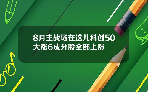 8月主战场在这儿科创50大涨6成分股全部上涨