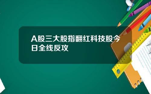A股三大股指翻红科技股今日全线反攻