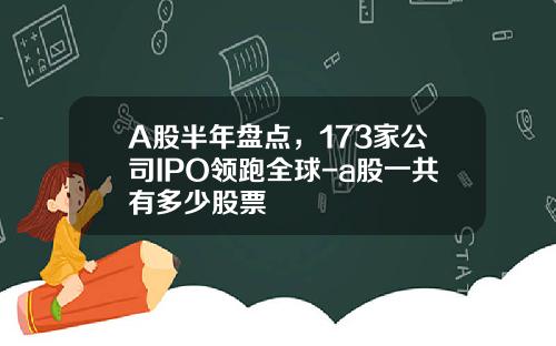 A股半年盘点，173家公司IPO领跑全球-a股一共有多少股票