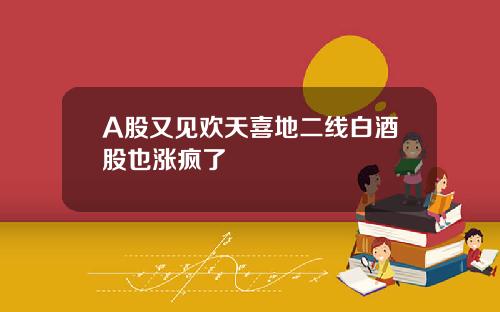A股又见欢天喜地二线白酒股也涨疯了