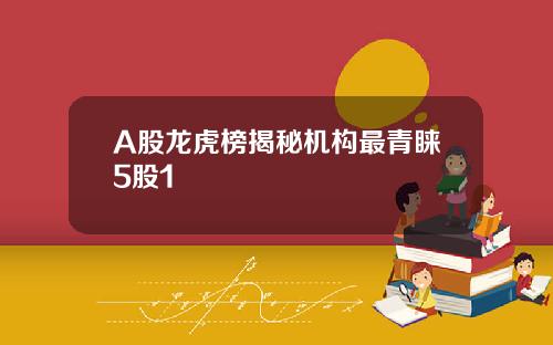 A股龙虎榜揭秘机构最青睐5股1