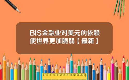 BIS金融业对美元的依赖使世界更加脆弱【最新】 BIS金融业对美元的依赖使世界更加脆弱【最新】