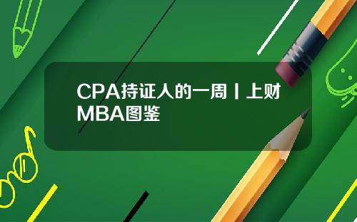 CPA持证人的一周丨上财MBA图鉴 CPA持证人的一周丨上财MBA图鉴