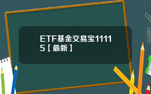 ETF基金交易宝11115【最新】