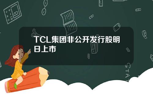 TCL集团非公开发行股明日上市