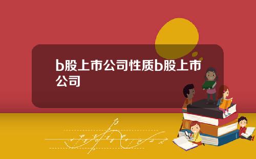 b股上市公司性质b股上市公司