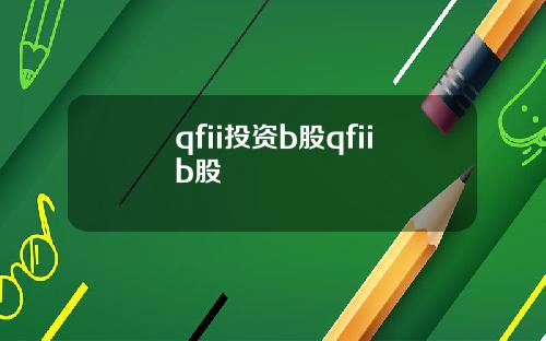 qfii投资b股qfiib股