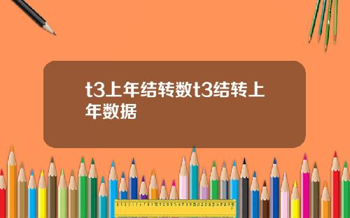 t3上年结转数t3结转上年数据