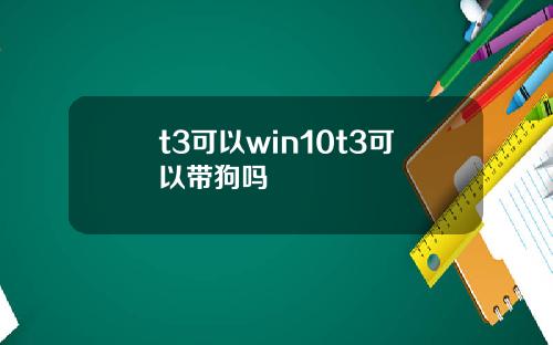 t3可以win10t3可以带狗吗