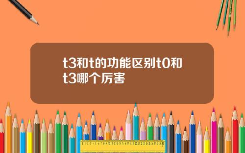 t3和t的功能区别t0和t3哪个厉害