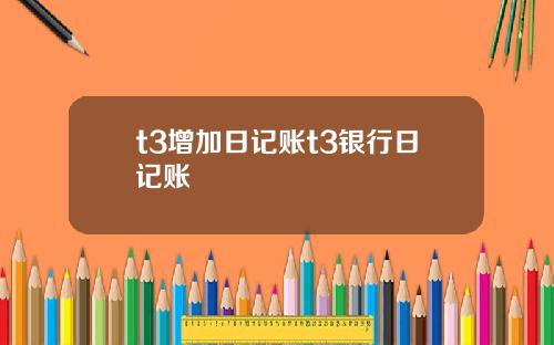 t3增加日记账t3银行日记账