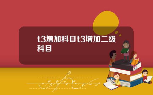 t3增加科目t3增加二级科目