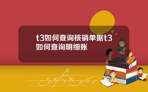 t3如何查询核销单据t3如何查询明细账