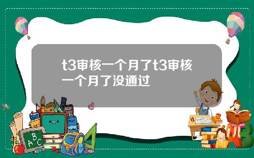 t3审核一个月了t3审核一个月了没通过