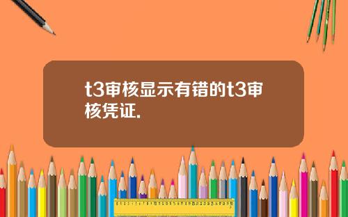 t3审核显示有错的t3审核凭证.
