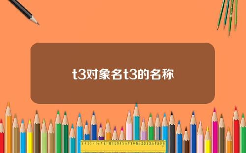 t3对象名t3的名称