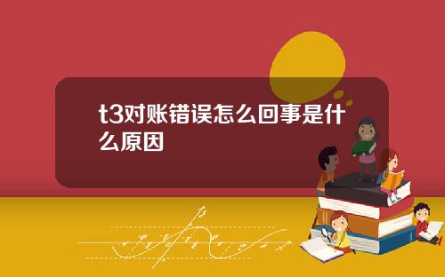 t3对账错误怎么回事是什么原因