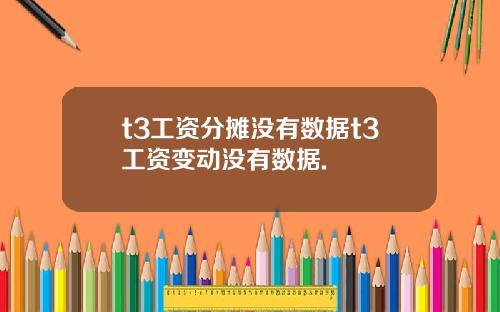 t3工资分摊没有数据t3工资变动没有数据.