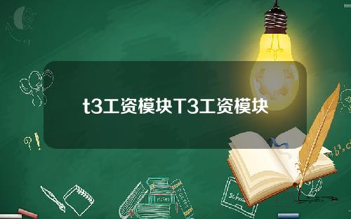 t3工资模块T3工资模块