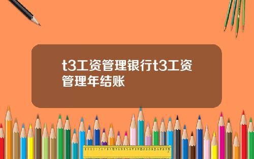 t3工资管理银行t3工资管理年结账