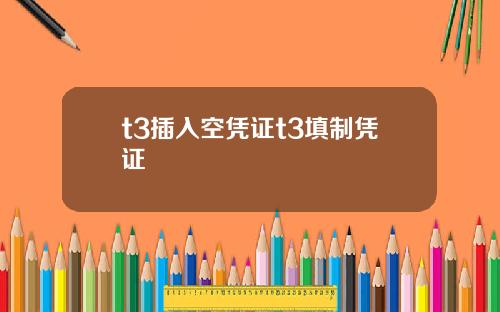 t3插入空凭证t3填制凭证