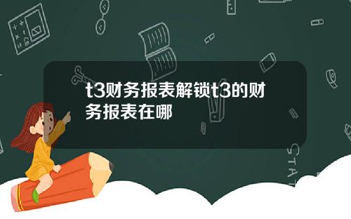 t3财务报表解锁t3的财务报表在哪