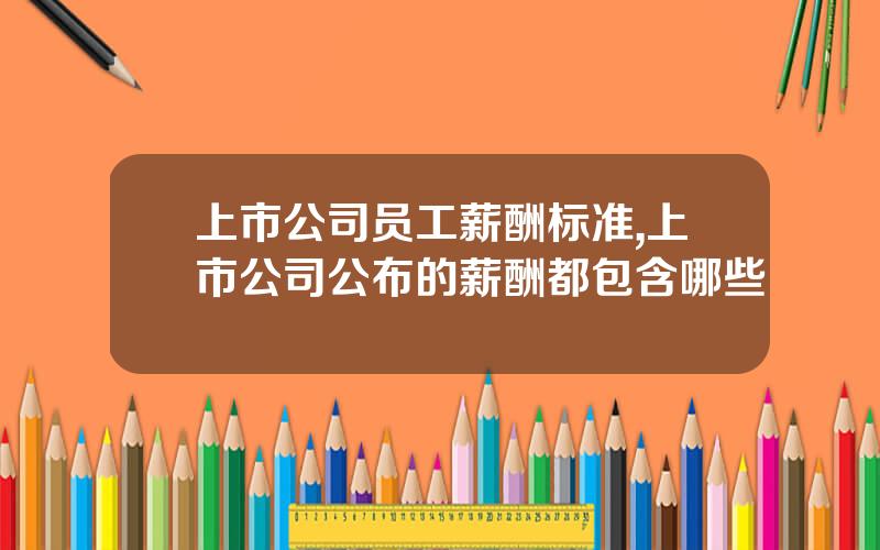 上市公司员工薪酬标准,上市公司公布的薪酬都包含哪些