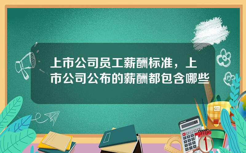 上市公司员工薪酬标准，上市公司公布的薪酬都包含哪些