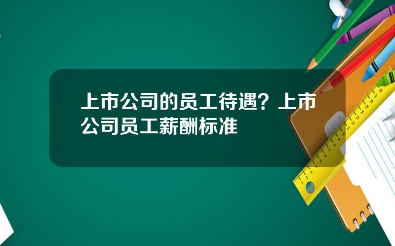 上市公司的员工待遇？上市公司员工薪酬标准