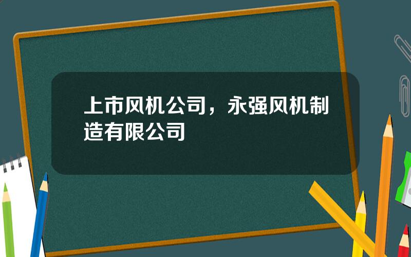 上市风机公司，永强风机制造有限公司