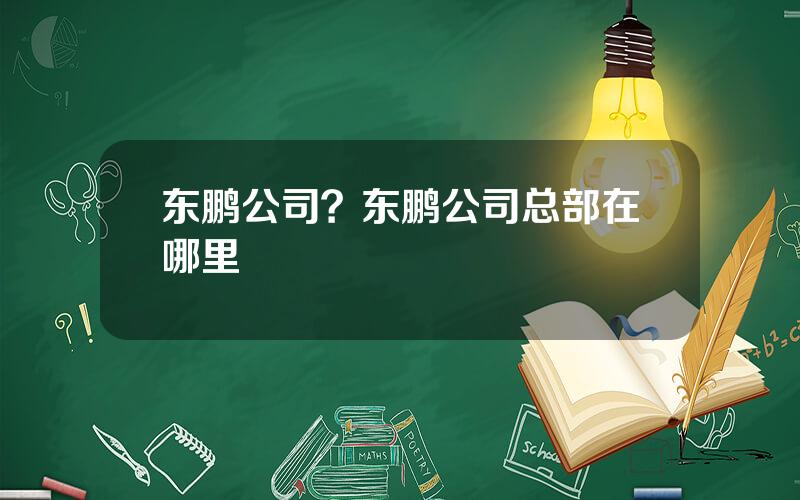 东鹏公司？东鹏公司总部在哪里