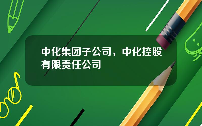 中化集团子公司，中化控股有限责任公司