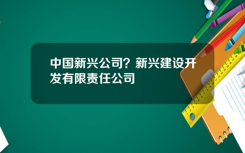 中国新兴公司？新兴建设开发有限责任公司