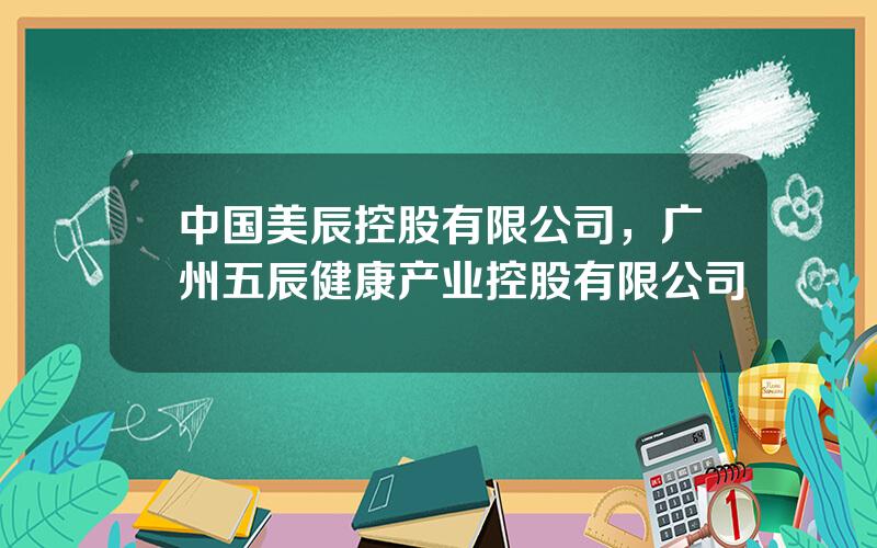 中国美辰控股有限公司，广州五辰健康产业控股有限公司
