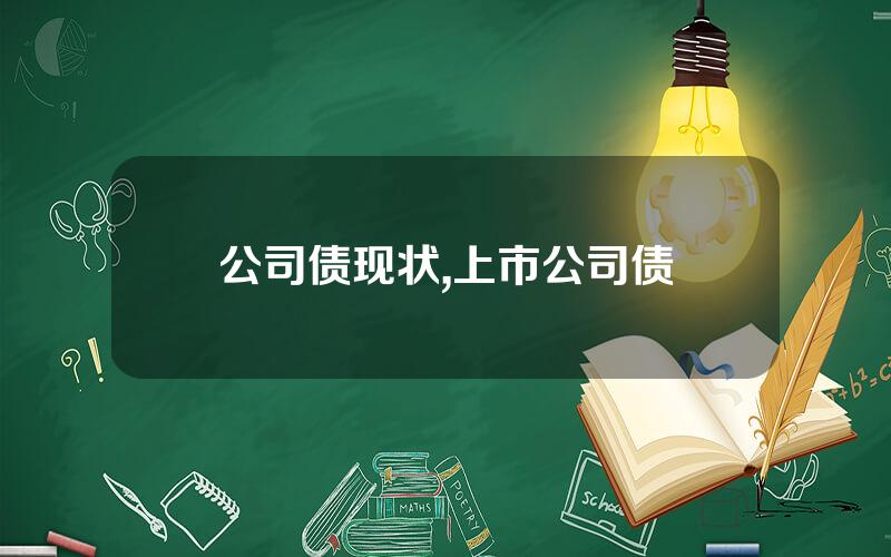 公司债现状,上市公司债