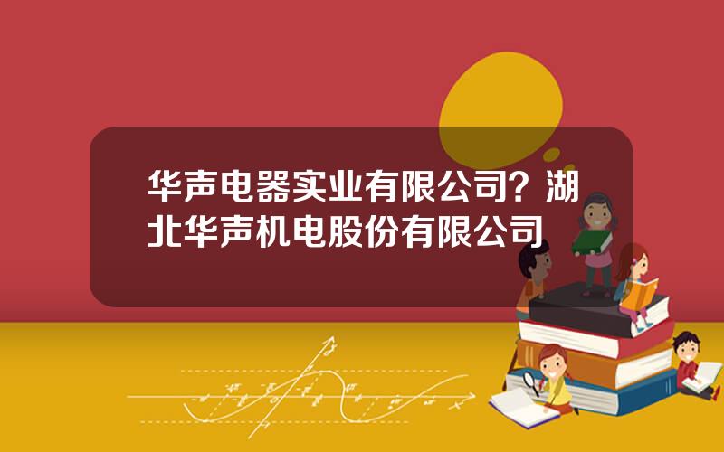 华声电器实业有限公司？湖北华声机电股份有限公司